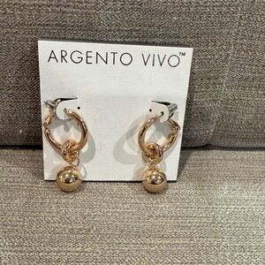 Argento Vivo Gold Drop Earrings
